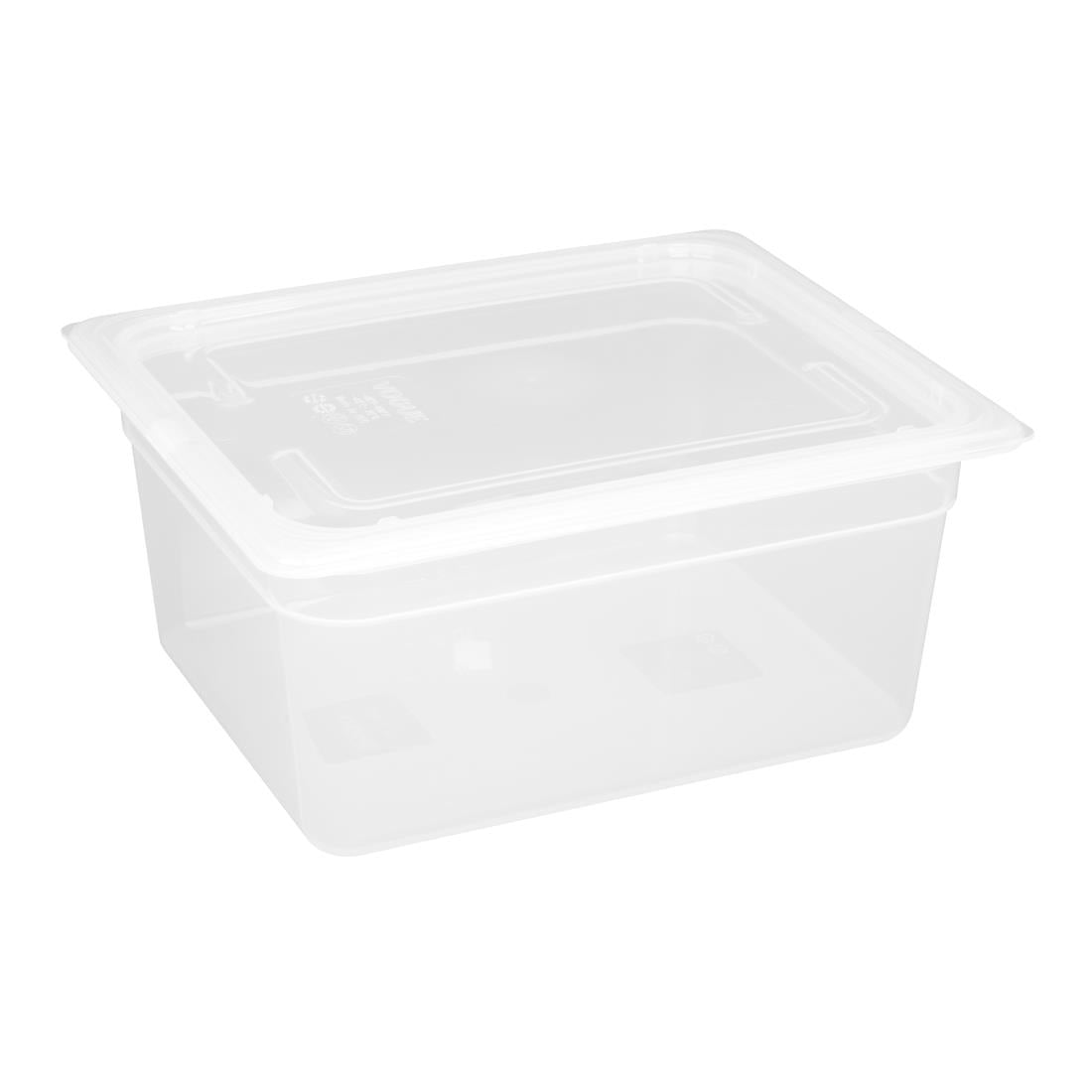 Vogue polypropyleen GN 1/2 bak met deksel 15cm (4 stuks)