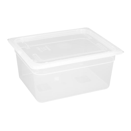 Vogue polypropyleen GN 1/2 bak met deksel 15cm (4 stuks)