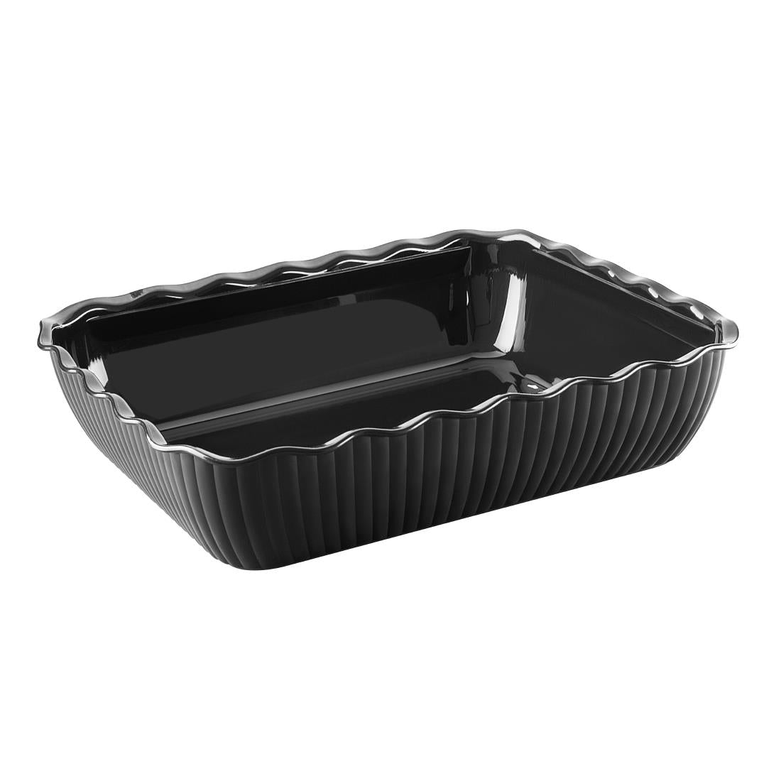 Olympia Kristallon Grote Saladeschaal - Zwart