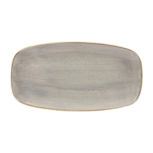 Churchill Stonecast Grey Chefs Ovaal Bord 27 x 12.7cm (pak van 12)