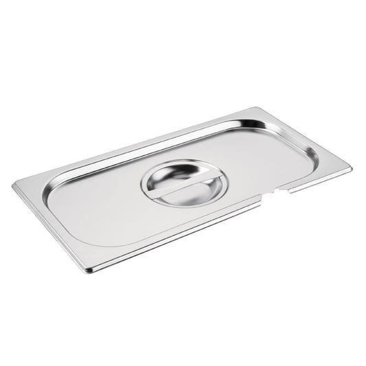 Vogue RVS deksel met lepeluitsparing GN 1/3
