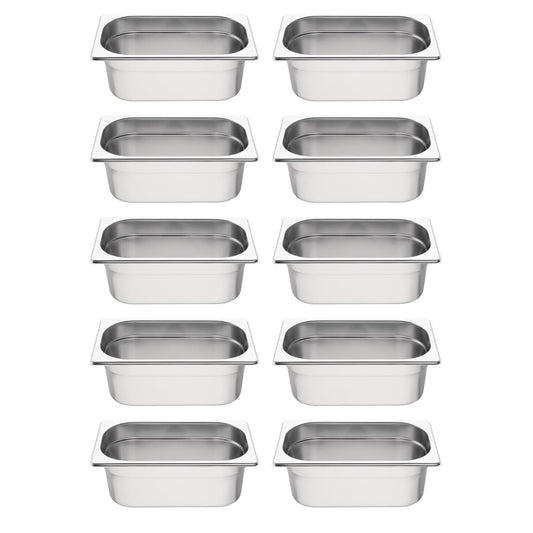 Vogue GN bakken set 10x GN 1/4 (10 stuks)