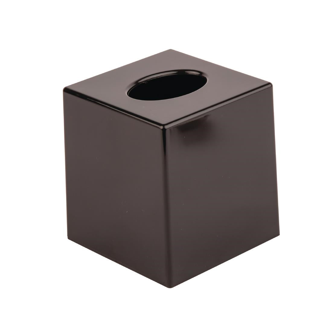 Zwarte vierkante tissue box