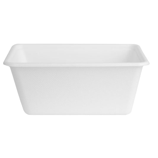 Fiesta Composteerbare Bagasse Voedselcontainer Bases 1000ml (Pakket Van 100)