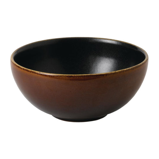 Churchill Super Vitrified Nourish Siena Brown Schalen 155mm (Pak Van 6)
