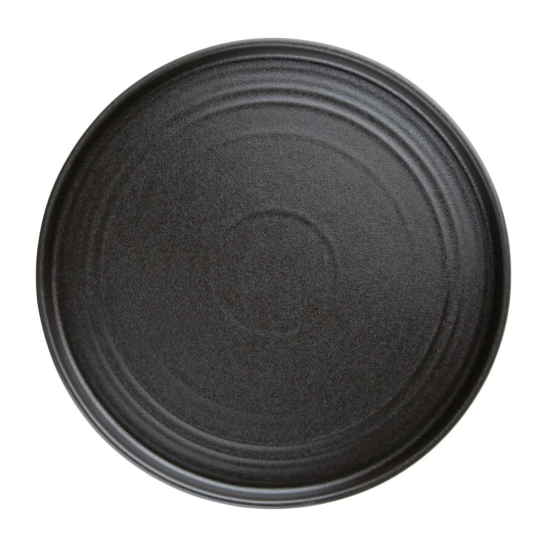 Olympia Cavolo platte ronde borden 27cm zwart (4 stuks)