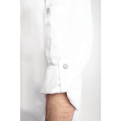 Chef Works Urban Hartford unisex koksbuis met rits lange mouw wit L