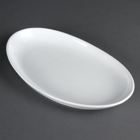 Olympia Whiteware diepe ovale borden 304 mm (pak van 4)