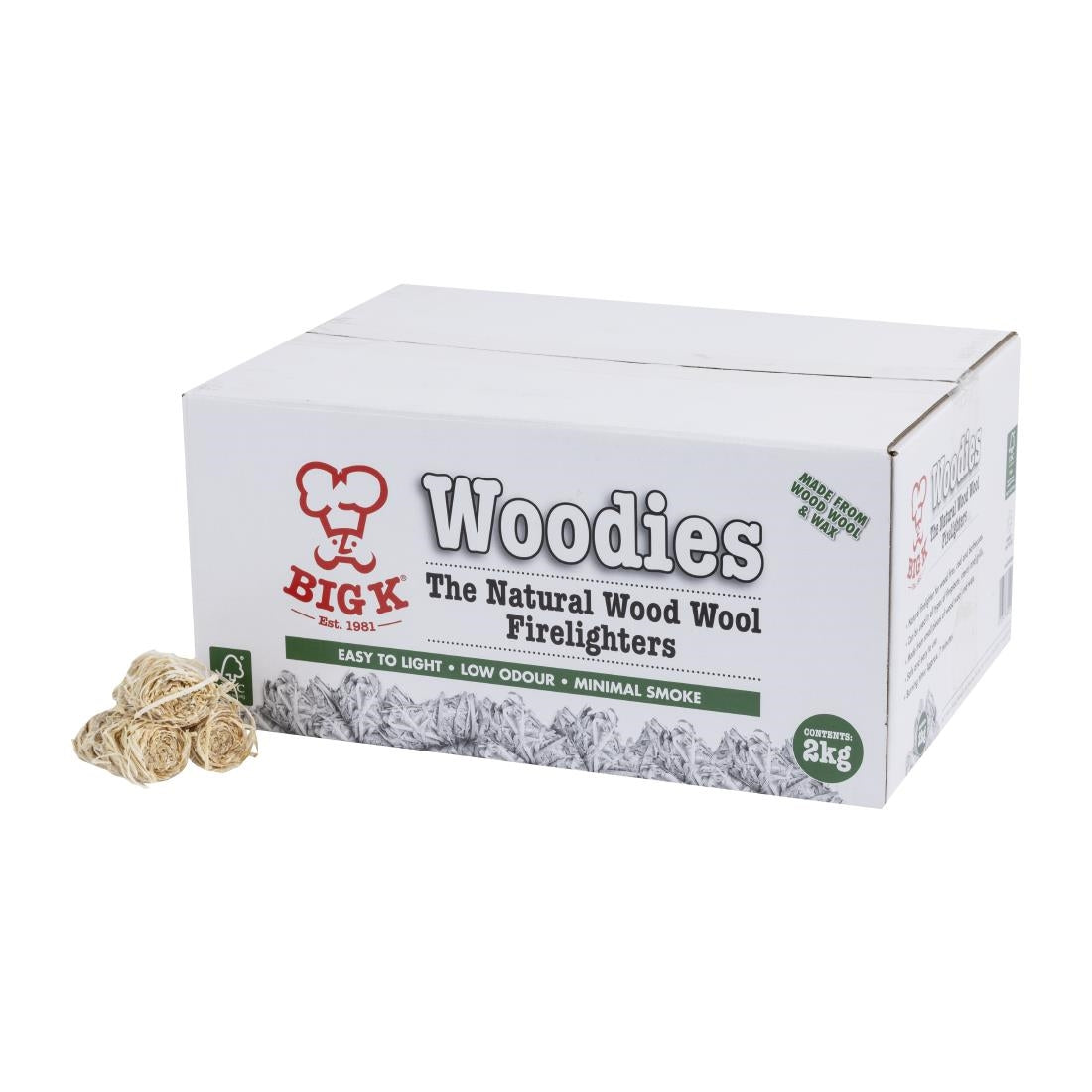 Big K Woodies natuurlijk houtwol aanmaakkrullen 2kg
