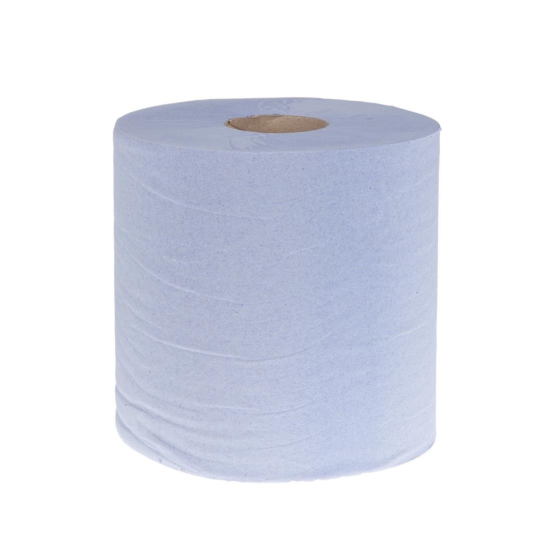 Jantex centrefeed handdoekrollen blauw (6 stuks)