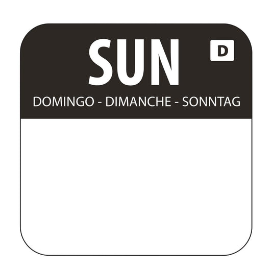 Hygiplas oplosbare blanco kleurcode voedseletiketten zondag (1000 stuks)