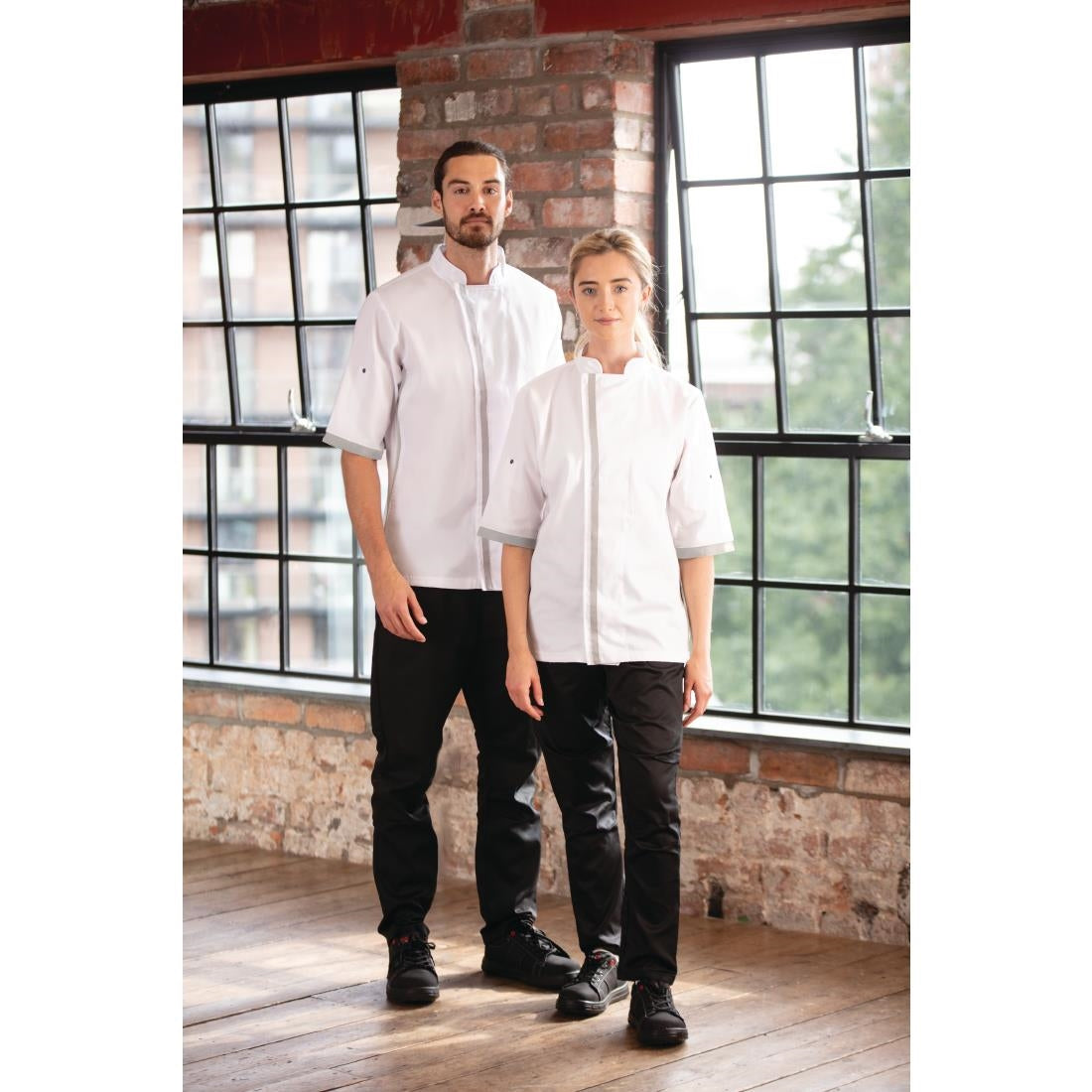 Southside unisex koksbuis korte mouw wit M
