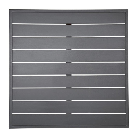 Bolero vierkant aluminium tafelblad donkergrijs 70cm