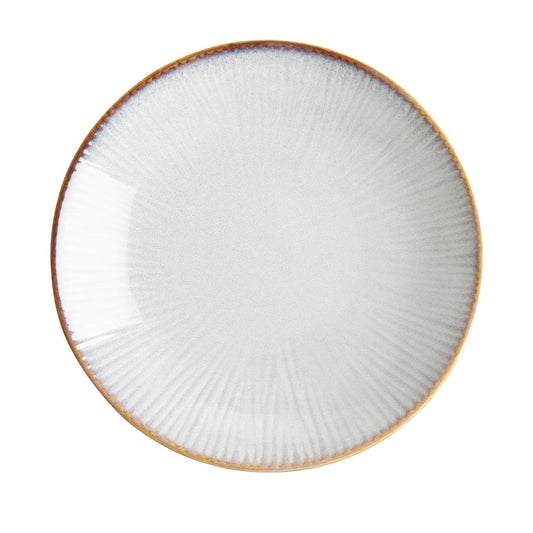 Olympia Drift Grey Coupe Low Bowls Met Reliëf, 260 mm (Pak Van 4)