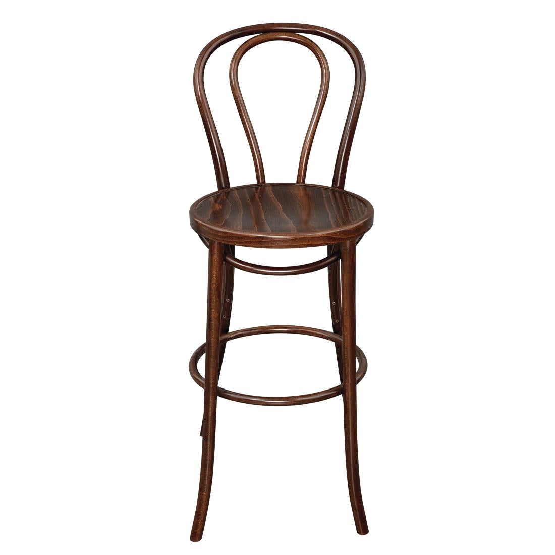 Fameg Bentwood barkruk beukenhout met walnoot finish