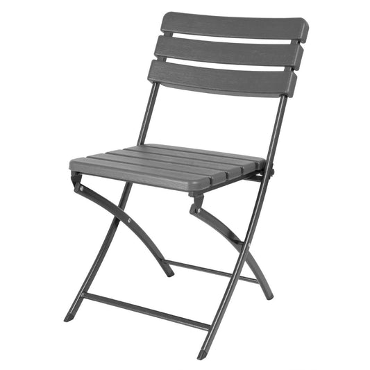 Bolero Opvouwbare Stoelen Grijs Hout Effect (2 stuks)