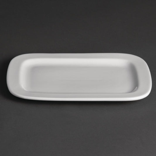 Olympia Whiteware ronde rechthoekige borden 230 mm (pak van 12)
