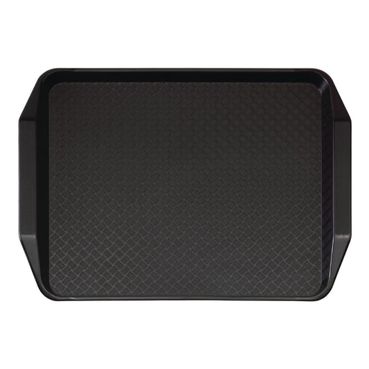 Cambro polypropyleen fastfood dienblad met handvatten zwart 43x30cm
