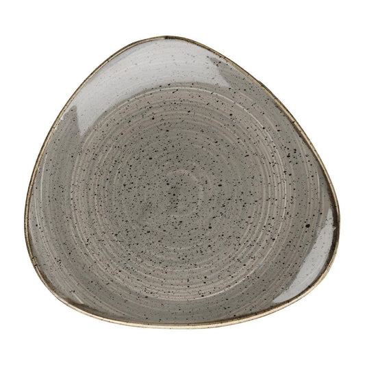 Churchill Stonecast Grey Cappuccino Lotus Bord (pak van 12)