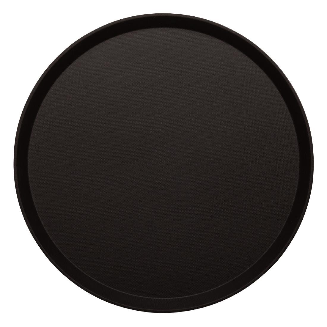 Cambro Treadlite rond antislip glasvezel dienblad zwart 40,5cm
