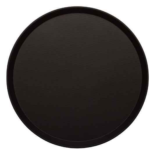 Cambro Treadlite rond antislip glasvezel dienblad zwart 40,5cm