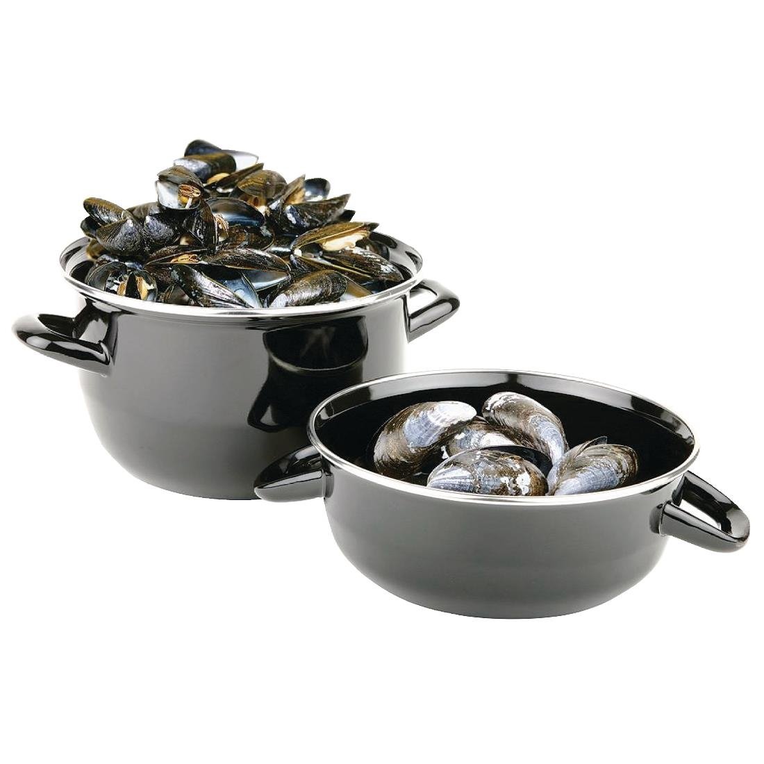 Olympia emaillen mosselpan 1,5kg porties