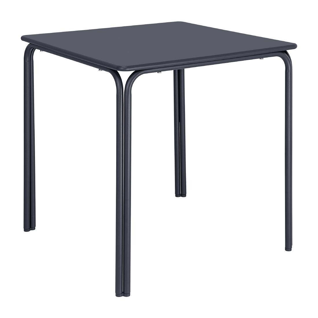 Bolero Adeline Stalen Vierkante Tafel 700mm Leisteen Blauw