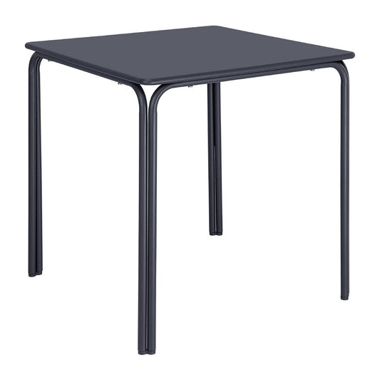 Bolero Adeline Stalen Vierkante Tafel 700mm Leisteen Blauw