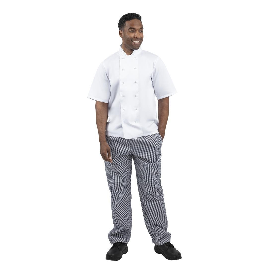 Whites Vegas unisex koksbroek blauw-wit geruit L