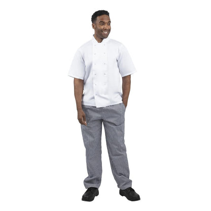 Whites Vegas unisex koksbroek blauw-wit geruit L