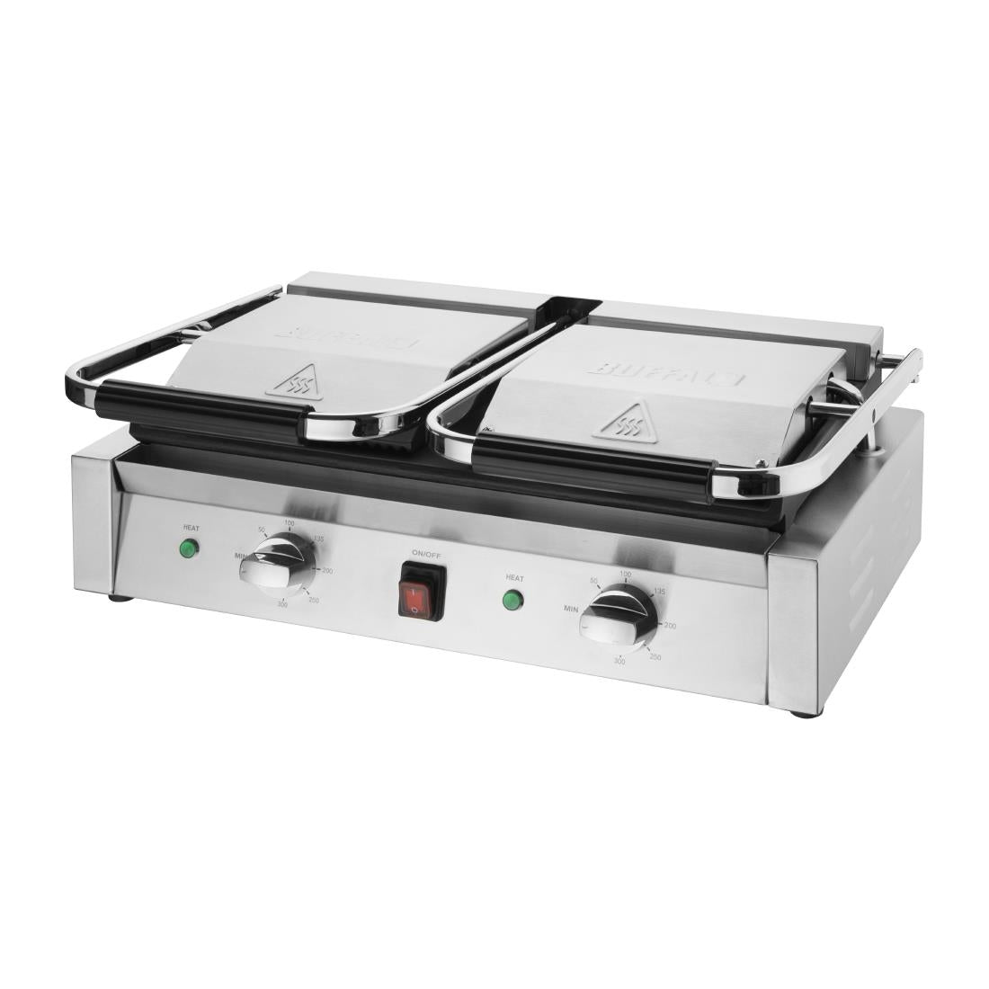 Buffalo Bistro Dubbele Geribbelde Contactgrill