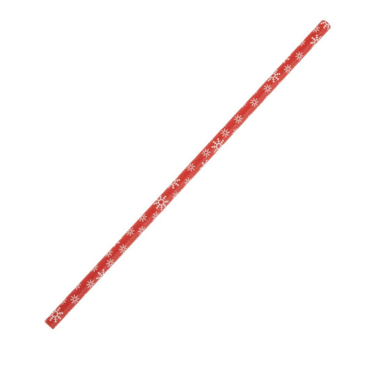 Fiesta Composteerbare Sneeuwvlok Papieren Rietjes 210mm (Verpakking Van 250)