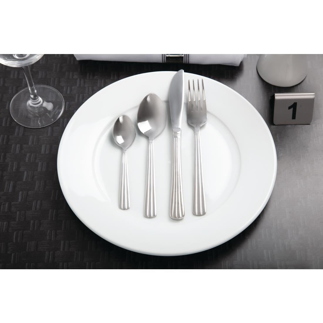 Olympia Whiteware witte borden met brede rand 28cm (6 stuks)
