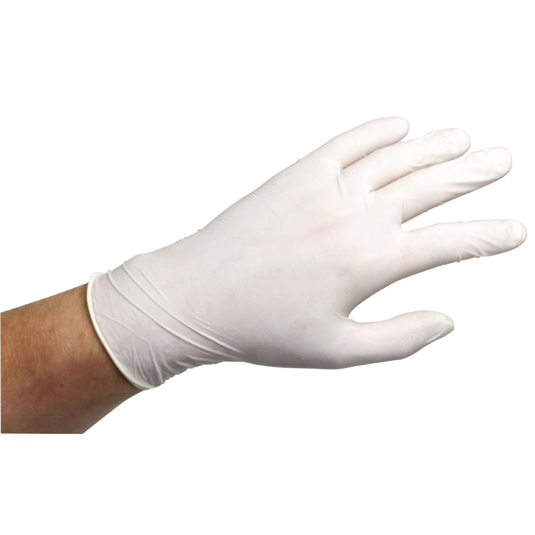 Latex handschoenen wit gepoederd L (100 stuks)