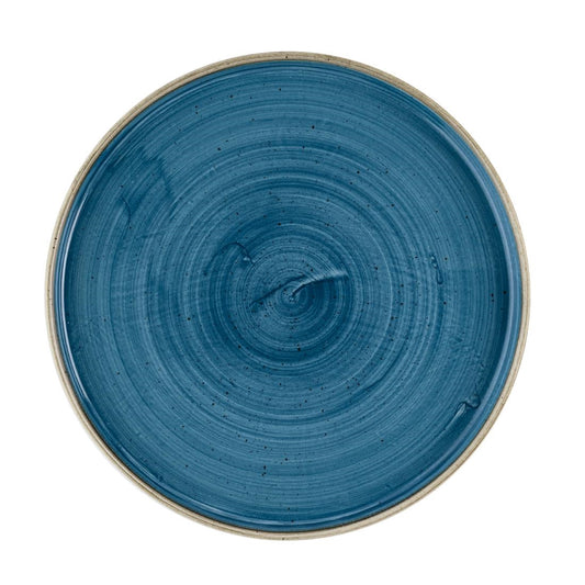 Churchill Stonecast Java Blue Bord Met Opstaande Rand 25.9cm (pak van 6)
