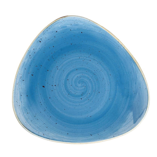 Churchill Stonecast Cornflower Blue Driehoekig Bord 22.9cm (pak van 12)