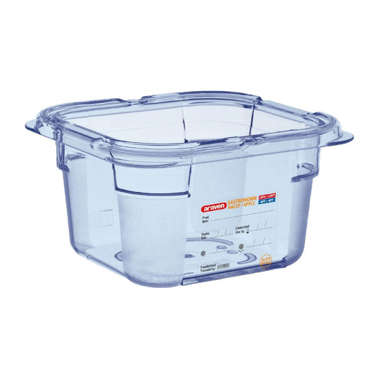 Araven ABS blauwe GN 1/6 voedseldoos 10cm diep