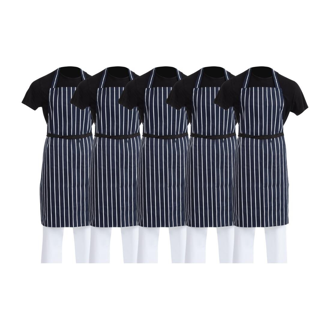 Whites Butchers gestreepte koksbuis blauw/wit (5 stuks)
