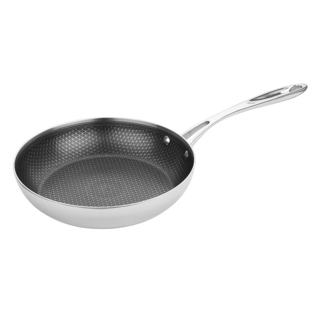 Vogue Tri-Shield Roestvrijstalen Koekenpan met Clad Coating, 24 cm