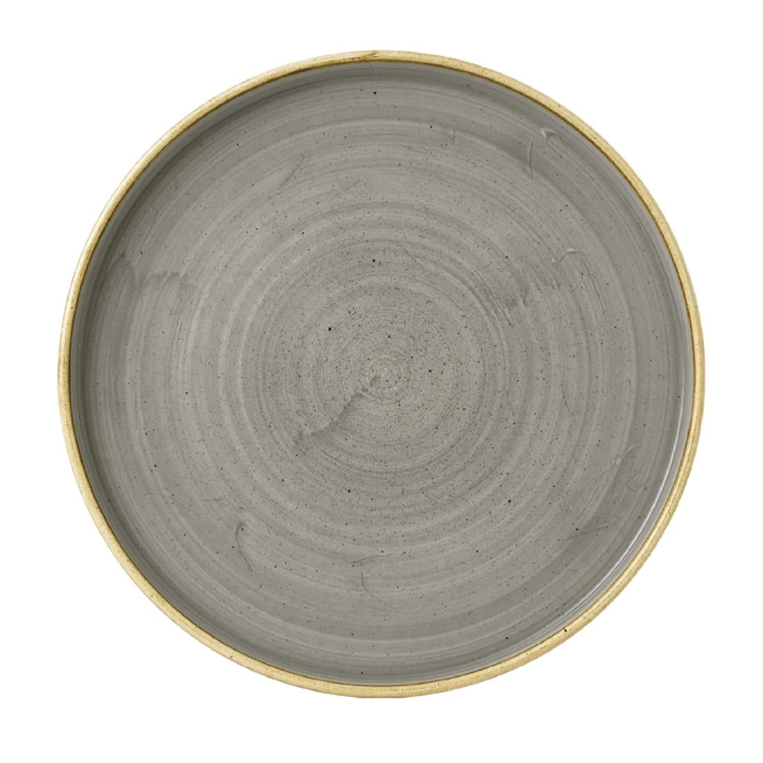 Churchill Stonecast Grey Bord Met Opstaande Rand 25.9cm (pak van 6)