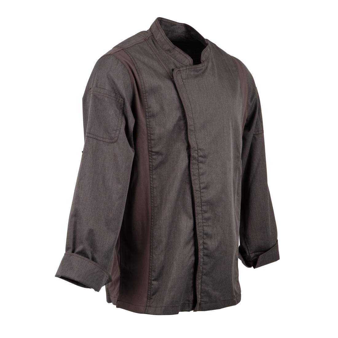 Chef Works Urban Hartford unisex koksbuis met rits lange mouw grijs L