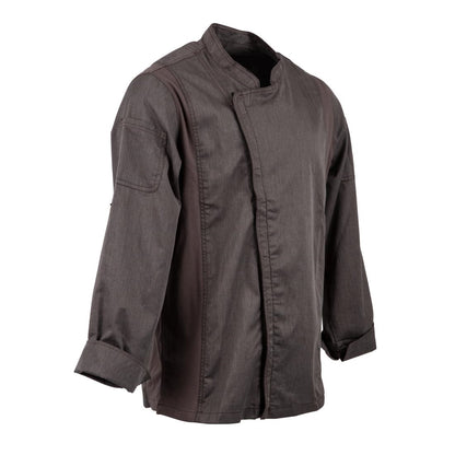 Chef Works Urban Hartford unisex koksbuis met rits lange mouw grijs L