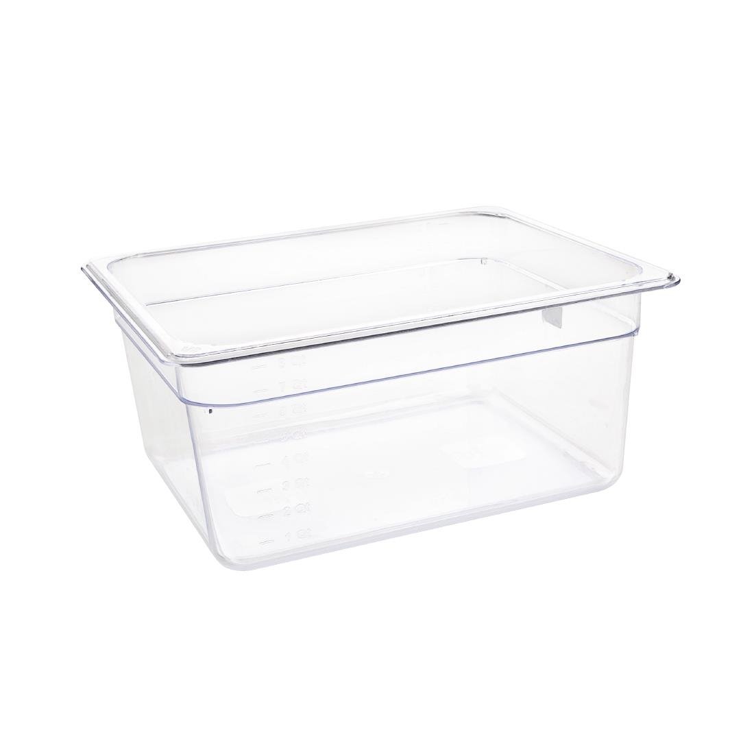 Vogue polycarbonaat 1/2 gastronorm container 150mm helder