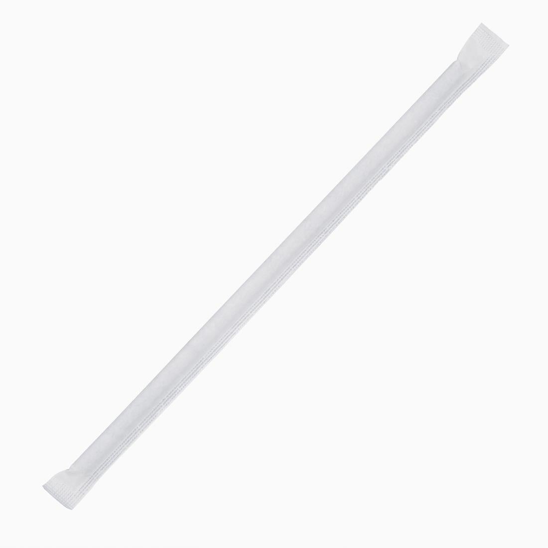 Fiesta Compostable composteerbare papieren rietjes 210mm zwart  Individueel verpakt (250 stuks)
