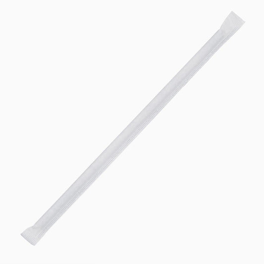 Fiesta Compostable composteerbare papieren rietjes 210mm zwart  Individueel verpakt (250 stuks)