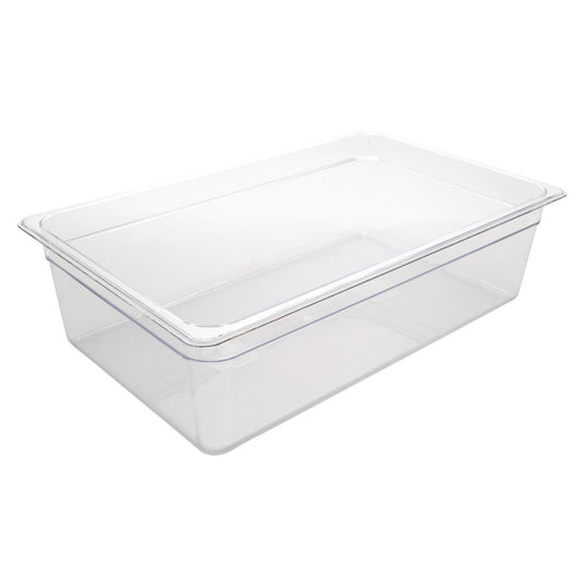 Vogue polycarbonaat 1/1 gastronorm container 150mm doorzichtig