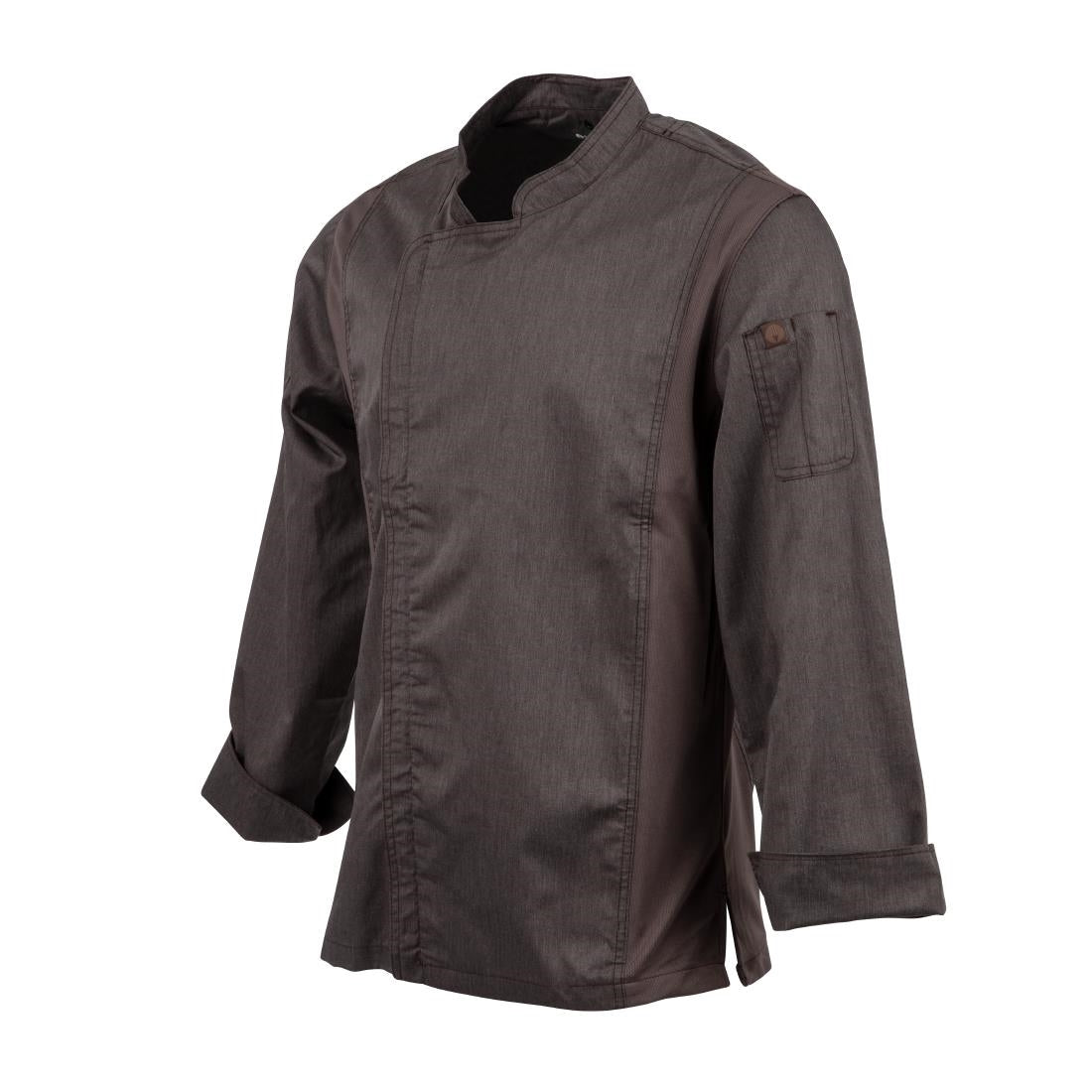 Chef Works Urban Hartford unisex koksbuis met rits lange mouw grijs L