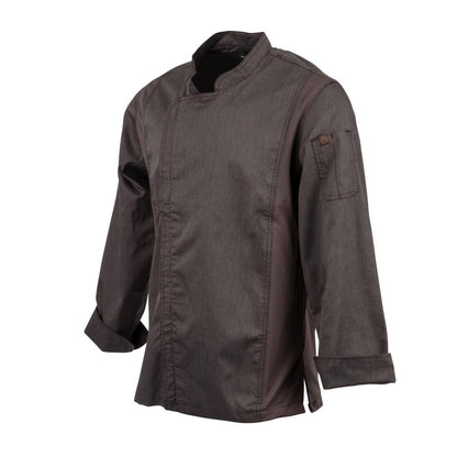 Chef Works Urban Hartford unisex koksbuis met rits lange mouw grijs L