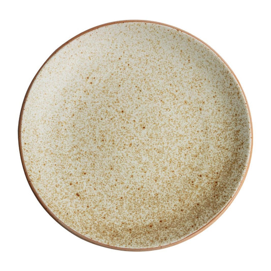 Olympia Canvas gewelfde borden crème 27cm (6 stuks)