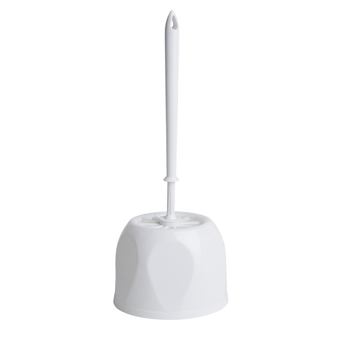 Nisbets Essentials Ronde Toiletborstel & Houder - Wit